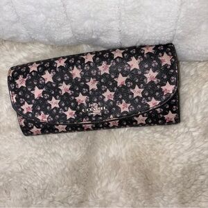 Coach Black and Pink Star Wallet